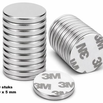 20 stuks Magneten 20x5 mm van allerhoogste magneetgraad N52